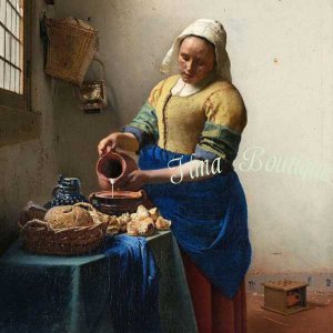 Het melk meisje 3-laags papieren servetten pakje per 20 st.
