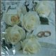 White wedding 3-laags papieren servetten pakje per 20 st.