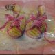 Baby schoentjes roze 3-laags papieren servetten pakje per 20 st