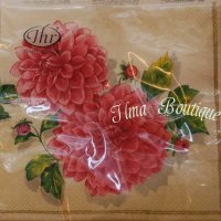 Dahlia creme 3-laags papieren servetten pakje per 20 st