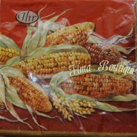 Indische maïs 3-laags papieren servetten pakje per 20 st
