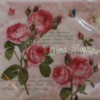 Romantische rozen 3-laags papieren servetten pakje per 20 st